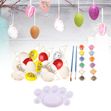 Maxbell 20 Pieces White Easter Eggs Painting Fake Easter Eggs Drawing Paintable Toys Double Sided