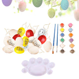 Maxbell 20 Pieces White Easter Eggs Painting Fake Easter Eggs Drawing Paintable Toys Double Sided