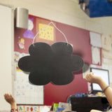 Maxbell Hanging Mini Chalkboard Sign Wooden Blackboard Tag Message Memo Board Flowers
