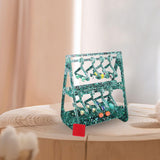 Maxbell Cute Earring Display Stand Jewelry Coat Hanger Rack for Closet Dresser Green