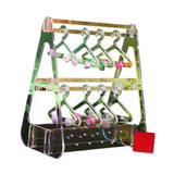 Maxbell Cute Earring Display Stand Jewelry Coat Hanger Rack for Closet Dresser Multicolor