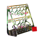 Maxbell Cute Earring Display Stand Jewelry Coat Hanger Rack for Closet Dresser Multicolor