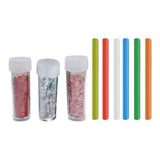 Maxbell Sticky Ball Sequins Straws Rainbow Colors Embellishment for Party Favor