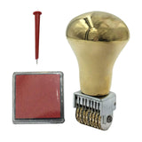 Maxbell Vintage Roller Date Stamp with Ink Pad Rolling Wheel for Document Planner