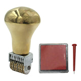 Maxbell Vintage Roller Date Stamp with Ink Pad Rolling Wheel for Document Planner
