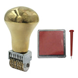Maxbell Vintage Roller Date Stamp with Ink Pad Rolling Wheel for Document Planner
