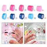 Maxbell Double Sided Tape Reusable Bubble Balloons Blowing Tape for Pinch Toy Making Pink 100cmx3cm