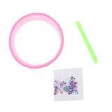 Maxbell Double Sided Tape Reusable Bubble Balloons Blowing Tape for Pinch Toy Making Pink 100cmx3cm