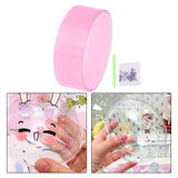 Maxbell Double Sided Tape Reusable Bubble Balloons Blowing Tape for Pinch Toy Making Pink 100cmx3cm