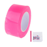 Maxbell Double Sided Tape Reusable Bubble Balloons Blowing Tape for Pinch Toy Making Pink 300cmx3cm