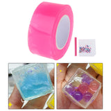 Maxbell Double Sided Tape Reusable Bubble Balloons Blowing Tape for Pinch Toy Making Pink 300cmx3cm