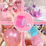 Maxbell Double Sided Tape Reusable Bubble Balloons Blowing Tape for Pinch Toy Making Pink 300cmx3cm