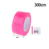 Maxbell Double Sided Tape Reusable Bubble Balloons Blowing Tape for Pinch Toy Making Pink 300cmx3cm