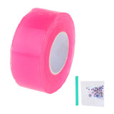 Maxbell Double Sided Tape Reusable Bubble Balloons Blowing Tape for Pinch Toy Making Pink 500cmx3cm