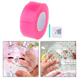 Maxbell Double Sided Tape Reusable Bubble Balloons Blowing Tape for Pinch Toy Making Pink 500cmx3cm