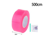 Maxbell Double Sided Tape Reusable Bubble Balloons Blowing Tape for Pinch Toy Making Pink 500cmx3cm