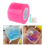 Maxbell Double Sided Tape Reusable Bubble Balloons Blowing Tape for Pinch Toy Making Pink 100cmx5cm