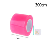 Maxbell Double Sided Tape Reusable Bubble Balloons Blowing Tape for Pinch Toy Making Pink 100cmx5cm