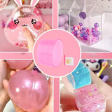 Maxbell Double Sided Tape Reusable Bubble Balloons Blowing Tape for Pinch Toy Making Pink 300cmx5cm