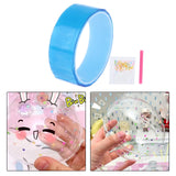 Maxbell Double Sided Tape Reusable Bubble Balloons Blowing Tape for Pinch Toy Making Blue 100cmx3cm
