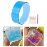 Maxbell Double Sided Tape Reusable Bubble Balloons Blowing Tape for Pinch Toy Making Blue 100cmx3cm
