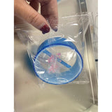 Maxbell Double Sided Tape Reusable Bubble Balloons Blowing Tape for Pinch Toy Making Blue 300cmx3cm