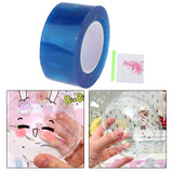 Maxbell Double Sided Tape Reusable Bubble Balloons Blowing Tape for Pinch Toy Making Blue 300cmx3cm
