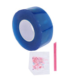 Maxbell Double Sided Tape Reusable Bubble Balloons Blowing Tape for Pinch Toy Making Blue 500cmx3cm
