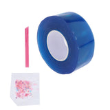 Maxbell Double Sided Tape Reusable Bubble Balloons Blowing Tape for Pinch Toy Making Blue 500cmx3cm