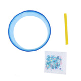 Maxbell Double Sided Tape Reusable Bubble Balloons Blowing Tape for Pinch Toy Making Blue 100cmx5cm