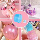 Maxbell Double Sided Tape Reusable Bubble Balloons Blowing Tape for Pinch Toy Making Blue 100cmx5cm