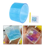 Maxbell Double Sided Tape Reusable Bubble Balloons Blowing Tape for Pinch Toy Making Blue 100cmx5cm