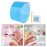 Maxbell Double Sided Tape Reusable Bubble Balloons Blowing Tape for Pinch Toy Making Blue 100cmx5cm
