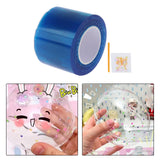 Maxbell Double Sided Tape Reusable Bubble Balloons Blowing Tape for Pinch Toy Making Blue 300cmx5cm