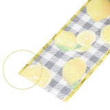 Maxbell Lemons Wired Ribbon DIY Printed Wreath Home Decor Hair Bows Making Crafts