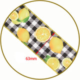 Maxbell Lemons Wired Ribbon DIY Printed Wreath Home Decor Hair Bows Making Crafts