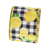 Maxbell Lemons Wired Ribbon DIY Printed Wreath Home Decor Hair Bows Making Crafts
