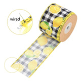 Maxbell Lemons Wired Ribbon DIY Printed Wreath Home Decor Hair Bows Making Crafts
