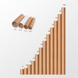 Maxbell Long Cardboard with Caps Inner Dia 2.36in Round for Blueprint Shipping 70cm