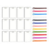 Maxbell 12x Sublimation Blank Luggage Tags DIY Label ID Card Bag Double Sided White