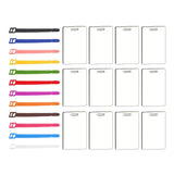 Maxbell 12x Sublimation Blank Luggage Tags DIY Label ID Card Bag Double Sided White