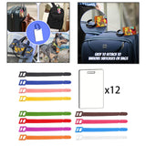 Maxbell 12x Sublimation Blank Luggage Tags DIY Label ID Card Bag Double Sided White