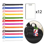 Maxbell 12x Sublimation Blank Luggage Tags DIY Label ID Card Bag Double Sided White