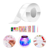 Maxbell Bubble Balloons Blowing Non Marking Tape with Straws Sticky for DIY Crafting 45pcs