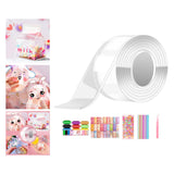 Maxbell Bubble Balloons Blowing Non Marking Tape with Straws Sticky for DIY Crafting 45pcs