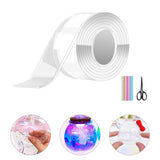 Maxbell Bubble Balloons Blowing Non Marking Tape with Straws Sticky for DIY Crafting 12pcs