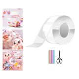 Maxbell Bubble Balloons Blowing Non Marking Tape with Straws Sticky for DIY Crafting 12pcs