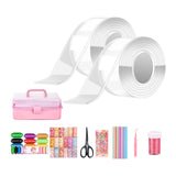 Maxbell Bubble Balloons Blowing Non Marking Tape with Straws Sticky for DIY Crafting 49pcs