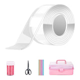 Maxbell Bubble Balloons Blowing Non Marking Tape with Straws Sticky for DIY Crafting 14pcs