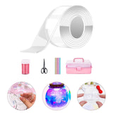 Maxbell Bubble Balloons Blowing Non Marking Tape with Straws Sticky for DIY Crafting 14pcs